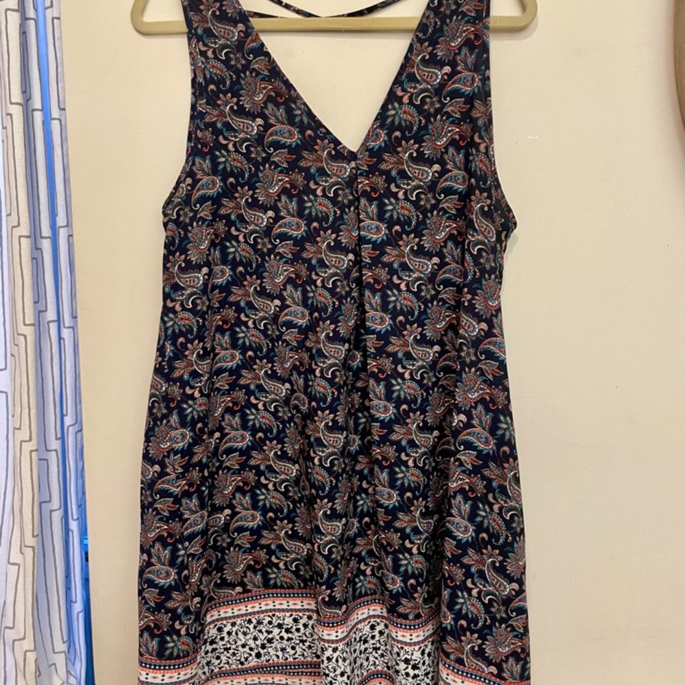 Honey Belle Navy Patterned Sundress